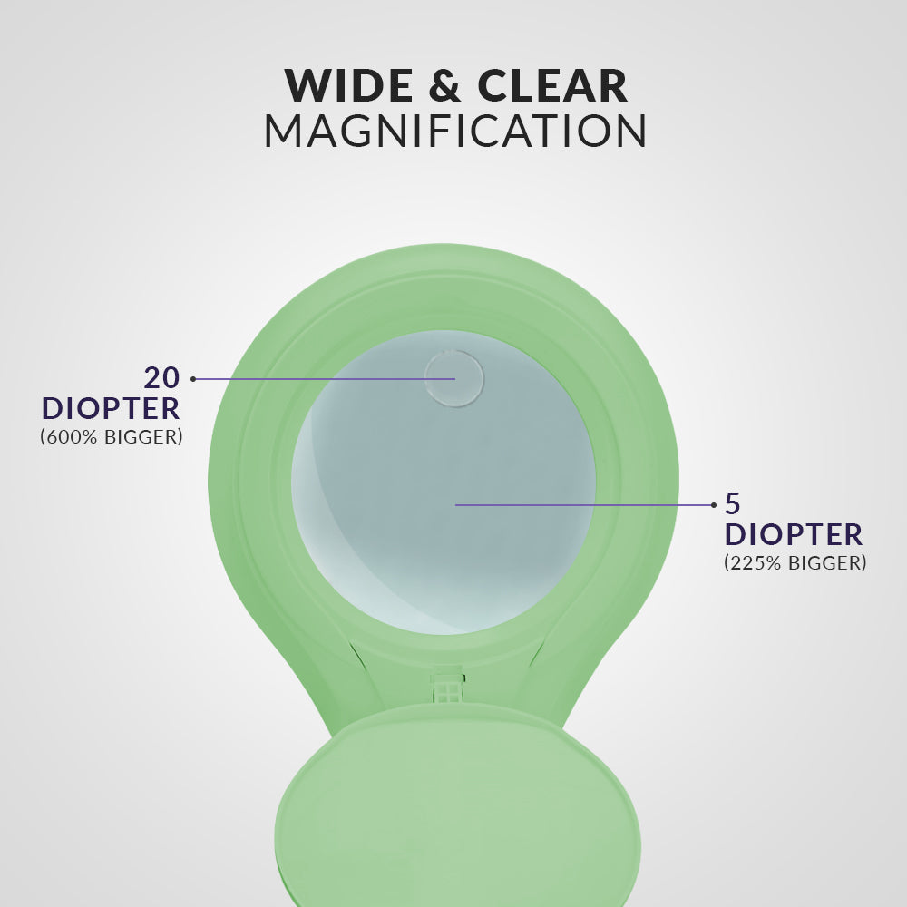 Lente bifocal de 5" de ancho – Lámpara de aumento LED de 1200 lúmenes para manualidades y trabajos de precisión, montaje con abrazadera, verde medianoche