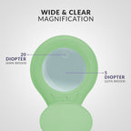 Lente bifocal de 5" de ancho – Lámpara de aumento LED de 1200 lúmenes para manualidades y trabajos de precisión, montaje con abrazadera, verde medianoche