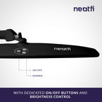 1600 Lumens LED Desk Lamp with Clamp – 22" Wide Shade, Adjustable & Non-Polar Dimming Light, Black