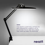 Universal Desk Lamp Clamp Replacement – Non-Slip C-Clamp Mount for LED & Magnifying Lamps, Black