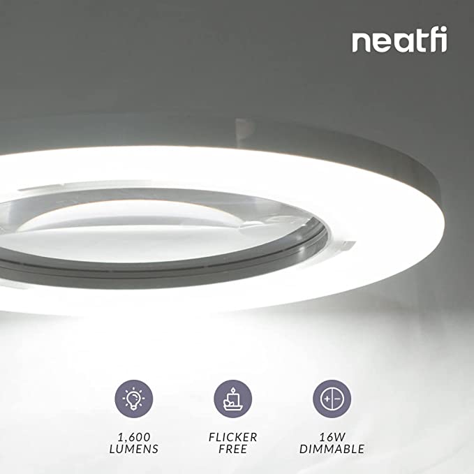 6 Wide Lens XL Bifocals 1,200 Lumens Super LED Magnifying Lamp - Whit –  Neatfi