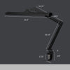 26" Wide Shade 3,500 Lumens Ultra LED Touch Control Task Lamp with Clamp - Black