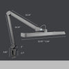 22" Wide Shade XL 2,500 Lumens LED Task Lamp - Silver