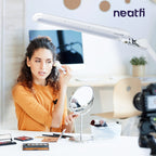17" Wide Shade Elite Desk Lamp with Clamp – Adjustable & Non-polar Dimming Light, White