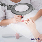 7” Wide Acrylic Lens LED Magnifying Lamp with Clamp – 1600 Lumens, Dimmable for Close Works, Silver