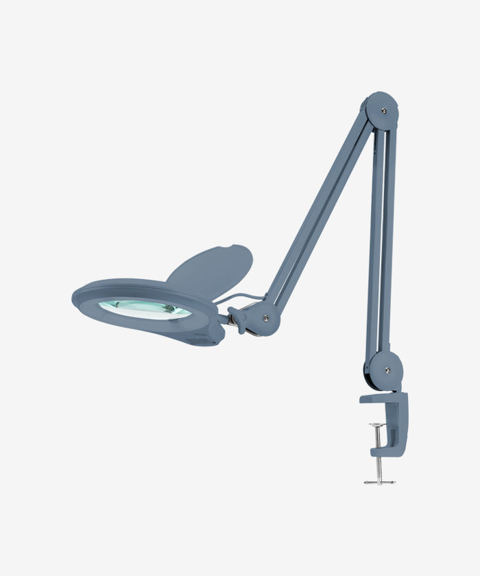 5" Wide Lens Bifocals 1,200 Lumens Super LED Magnifying Lamp - Gray