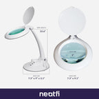 5" Elite LED Magnifying Glass Lamp with Dust Cover