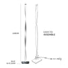 47" Modern Twined Floor Lamp with 3 Brightness Levels
