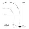 70" Contemporary Crescent Floor Lamp with 3 Way Dimmable LED Light