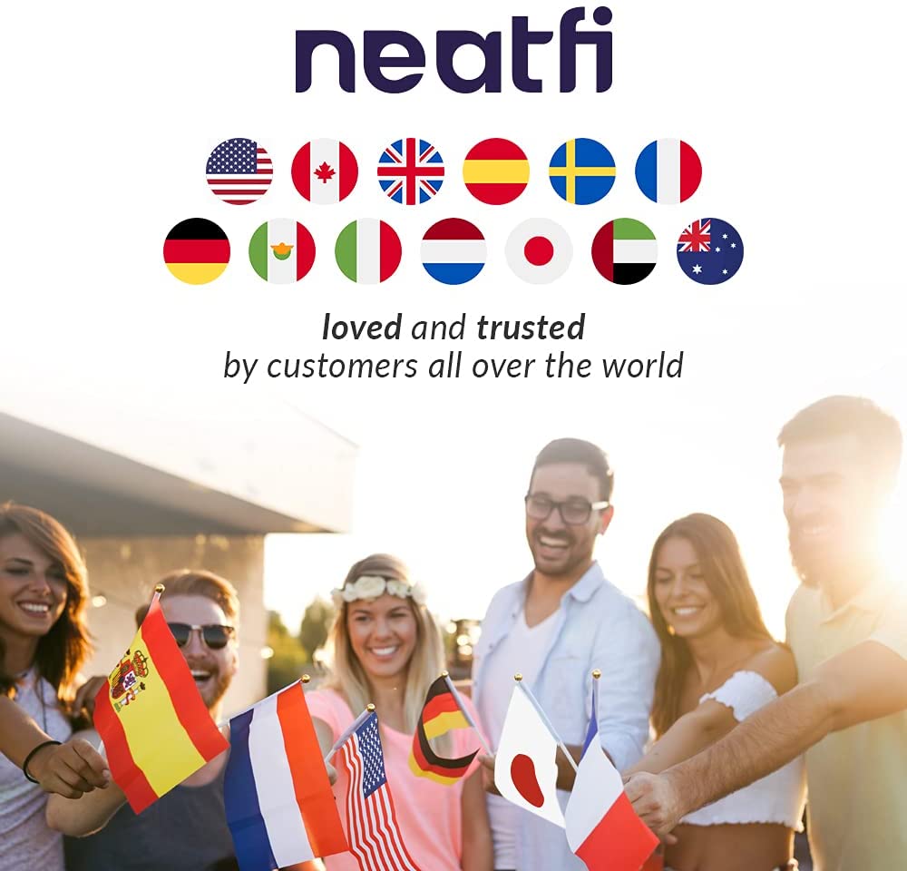 neatfi loved and trusted by customers all over the world, a social proof