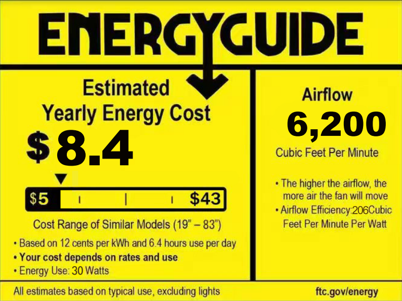 52-inch Nordic Reversible Ceiling Fan with Light - Black