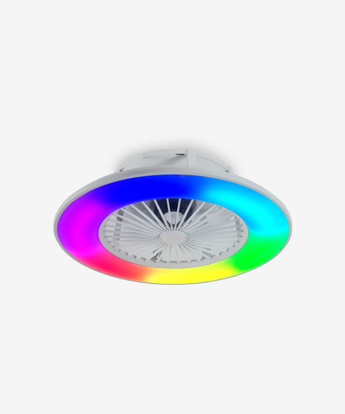 50CM Ceiling Fan with RGB Light (White)