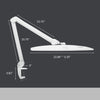 22.8" Elite HD XL 1600 Lumens Task Lamp with Clamp - White