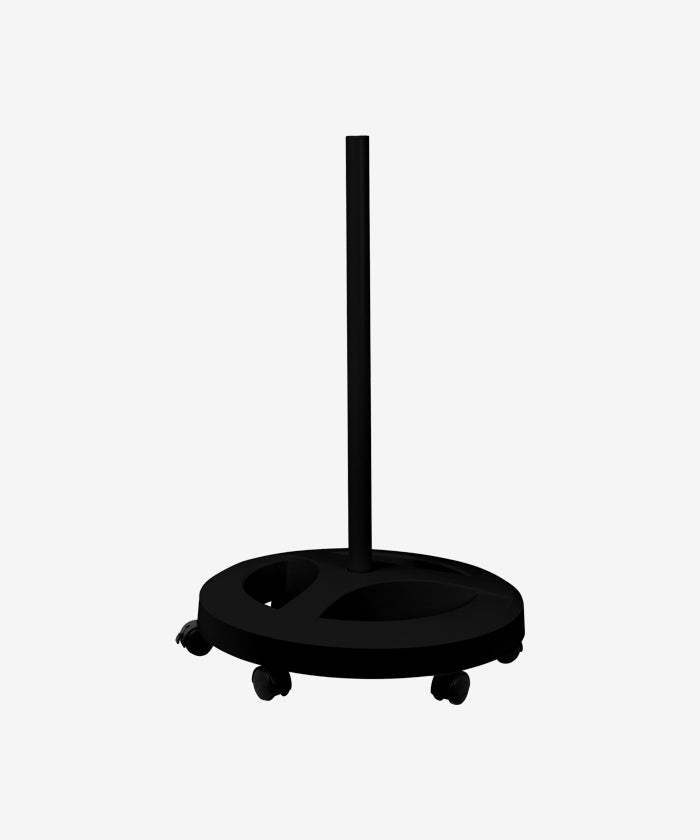 Floor Stand with 6 Wheels Rolling Base - Black