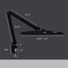 22.8" Elite HD XL 1600 Lumens Task Lamp with Clamp - Black