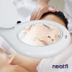 7” Glass Lens Elite Magnifying Lamp with Clamp – 5 Diopter Adjustable Arm for Detail Works, White