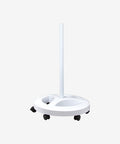6-Wheel Rolling Base Floor Stand – Compatible for LED Desk Lamps & Magnifying Lamps, White