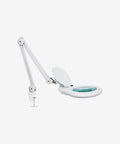 7” Glass Lens Elite Magnifying Lamp with Clamp – 5 Diopter Adjustable Arm for Detail Works, White